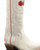 Old Gringo Boots Cherry Cherry white goat leather cowboy boot with red cherry embroidery and red piping detail