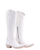 Old Gringo Boots Mayra Bis white leather tall western boots with intricate stitching and side zipper closure