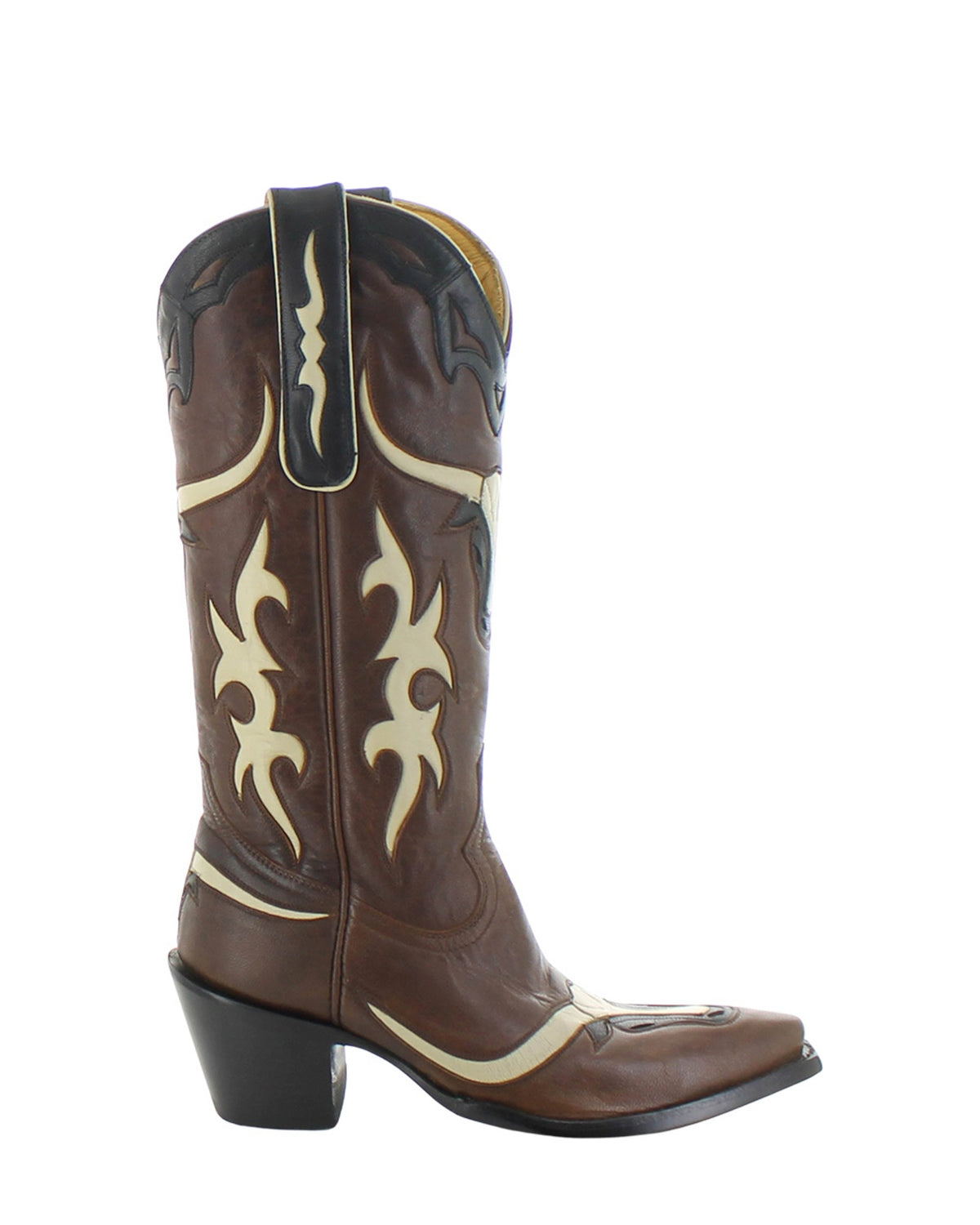 Old Gringo Nostalgia Brass/Bone women's 13" cowboy boot, side view