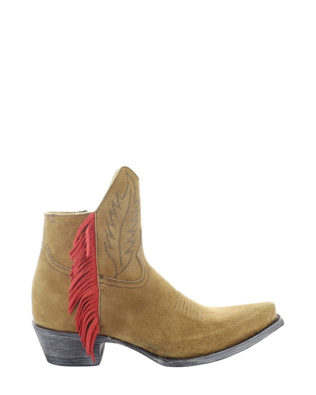Old Gringo Baylor Suede Camel women's 5" cowboy boot, side view