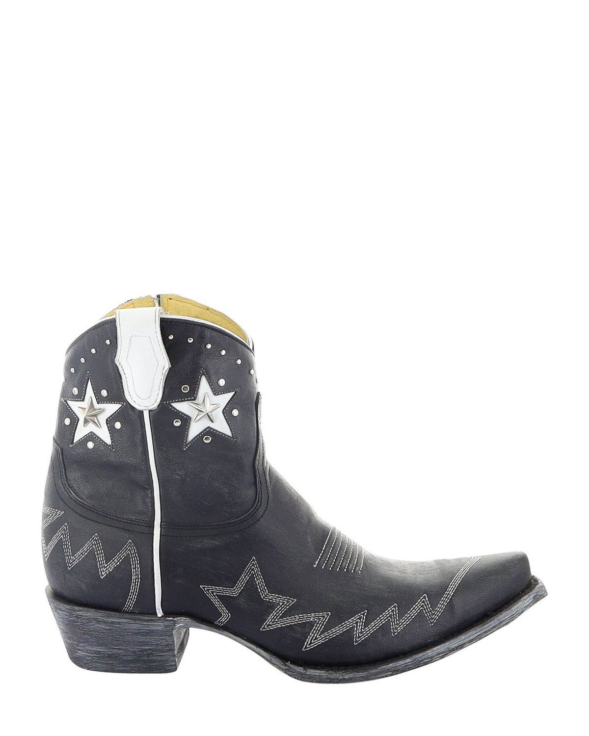 Old Gringo Chezile YBL4184 Black women's 7" cowboy boot, side view