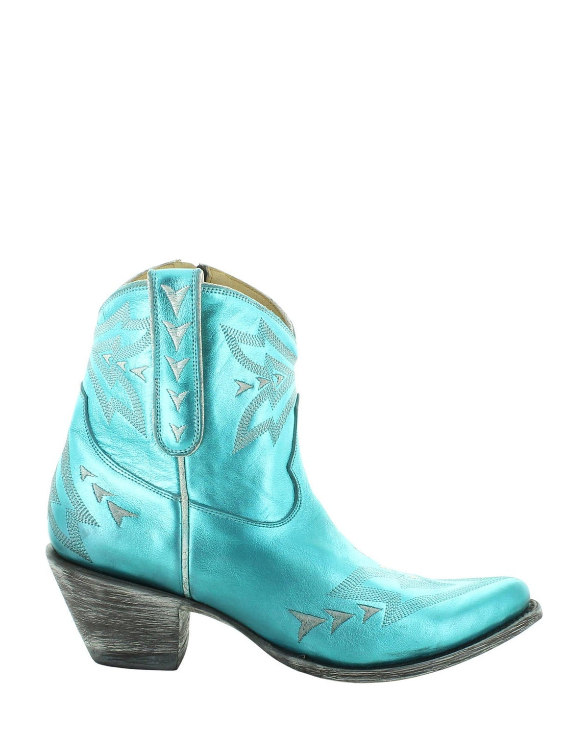 Old Gringo Merida Short 7" Turquoise women's cowboy boot, side view