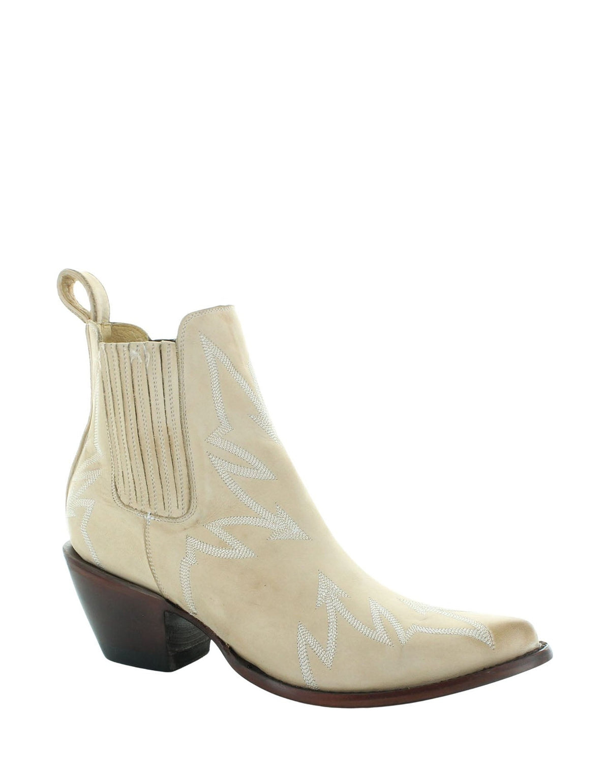 Old Gringo Vadia Chelsea Short Bone women's 7" cowboy boot, side view