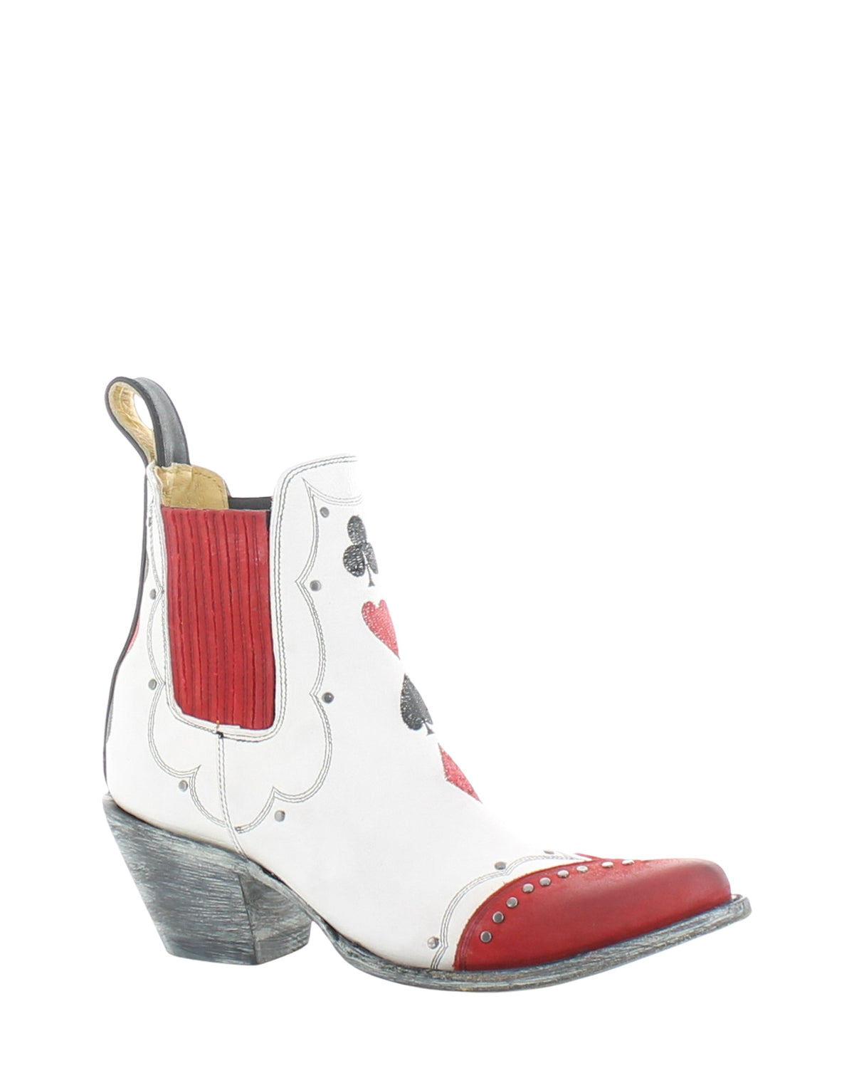 Old Gringo Player Botin Beige/Red women's 7" cowboy boot, side view