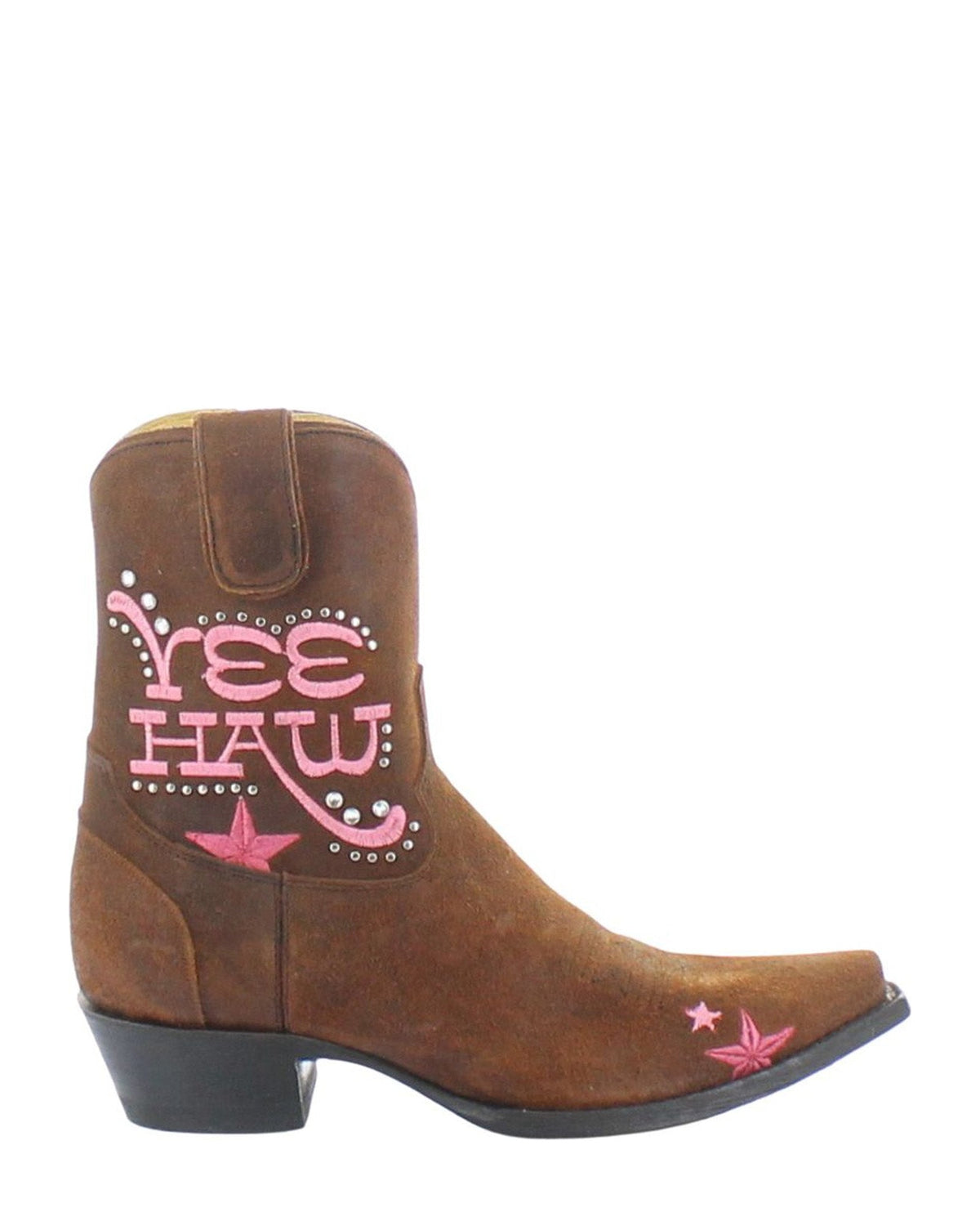 Old Gringo Yee Haw YBL679 Cognac women's 8" cowboy boot, side view
