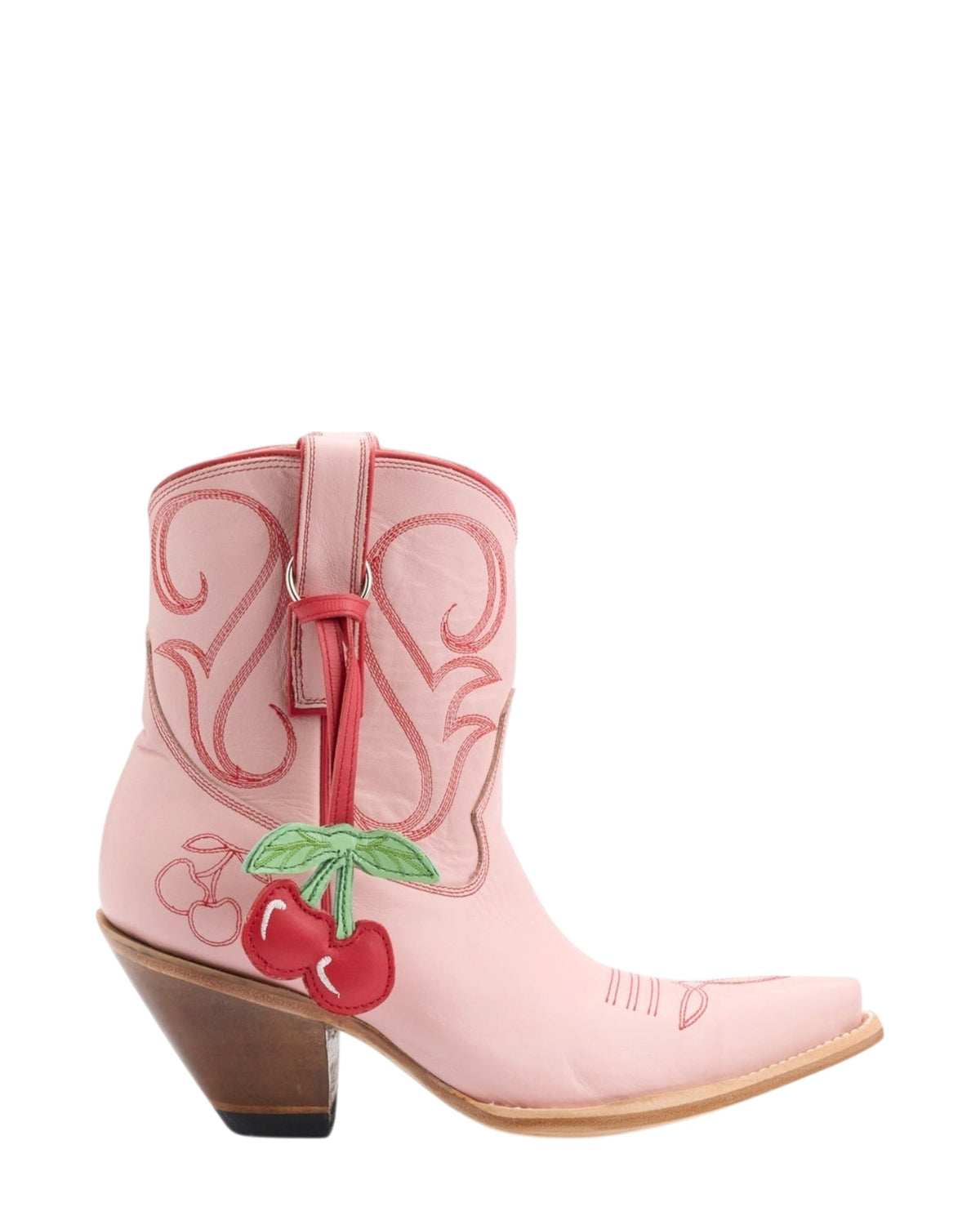 Old Gringo Cherry Short Pink women's 7" cowboy boot, side view