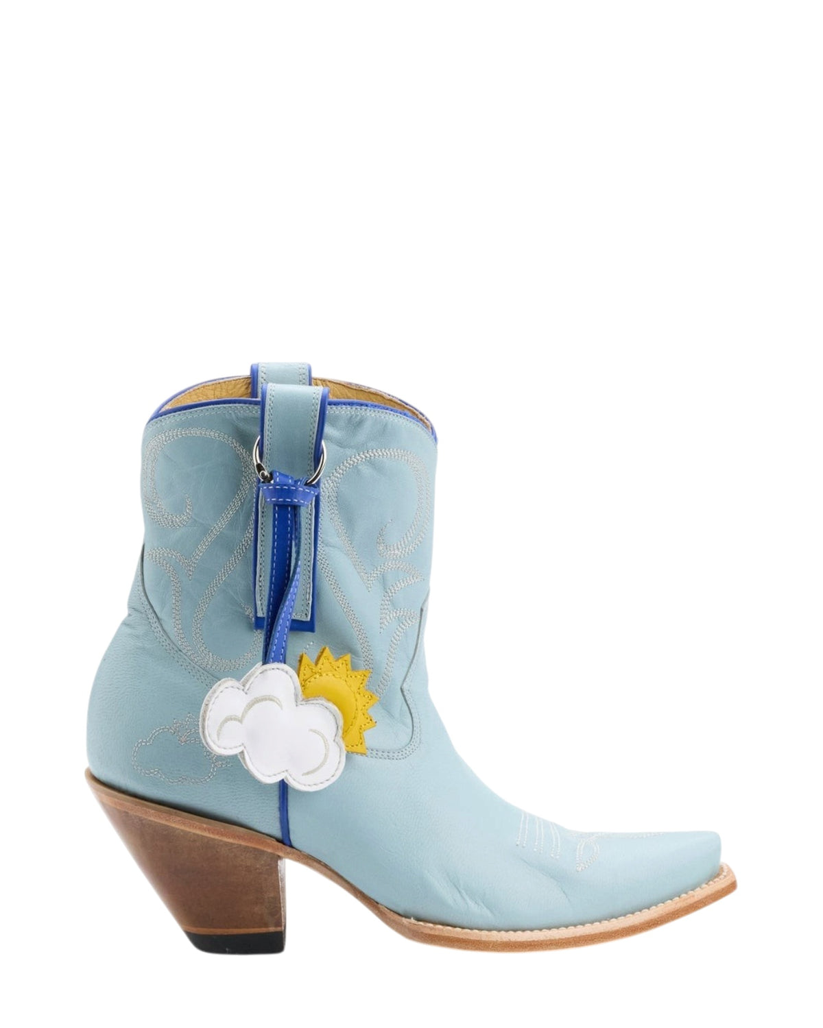 Old Gringo Rainy Day Blue women's 7" cowboy boot, side view
