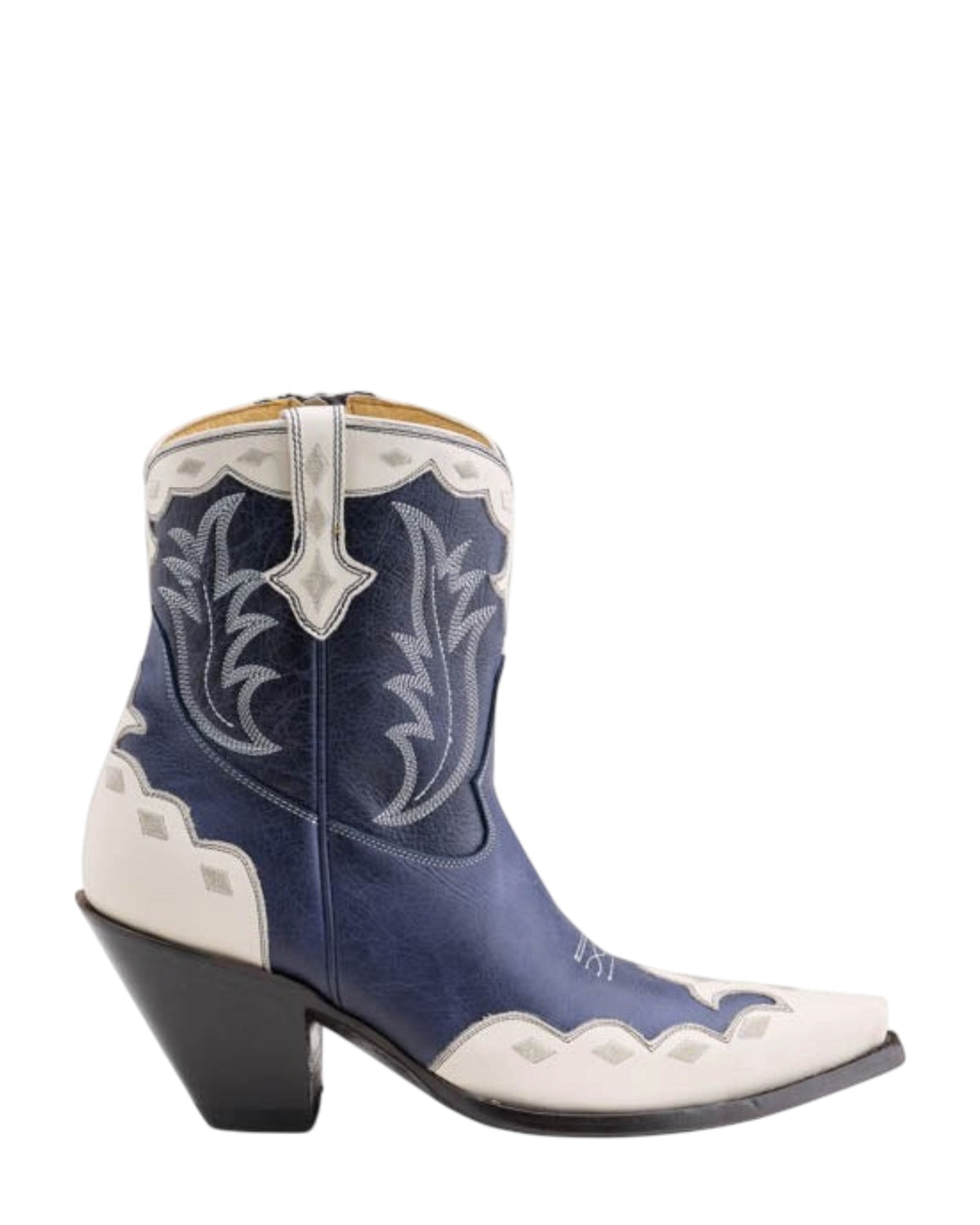 Old Gringo Will Call Blue women's 8" cowboy boot, side view