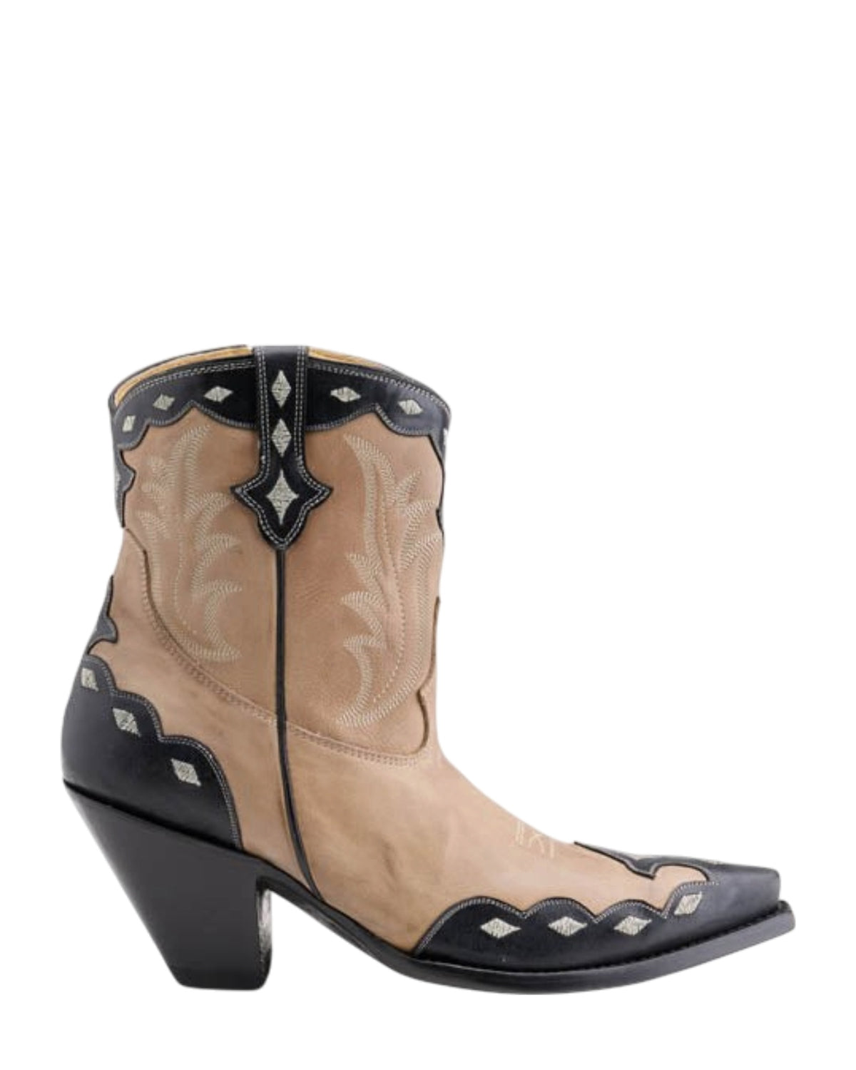 Old Gringo Will Call Bone women's 8" cowboy boot, side view