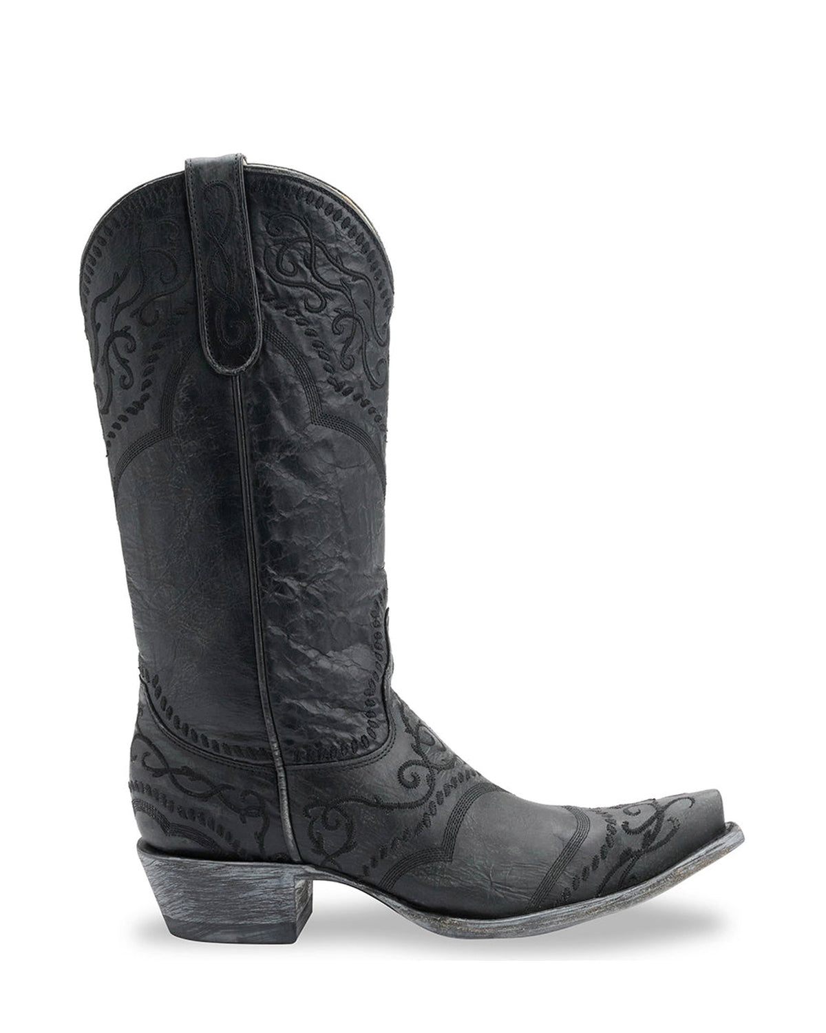 Old Gringo Sintra Mid YL161-RF Vesuvio Black women's 13" cowboy boot, side view