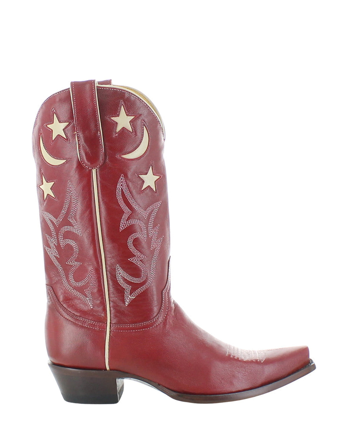 Old Gringo Moon Classic 12" Red women's cowboy boot, side view