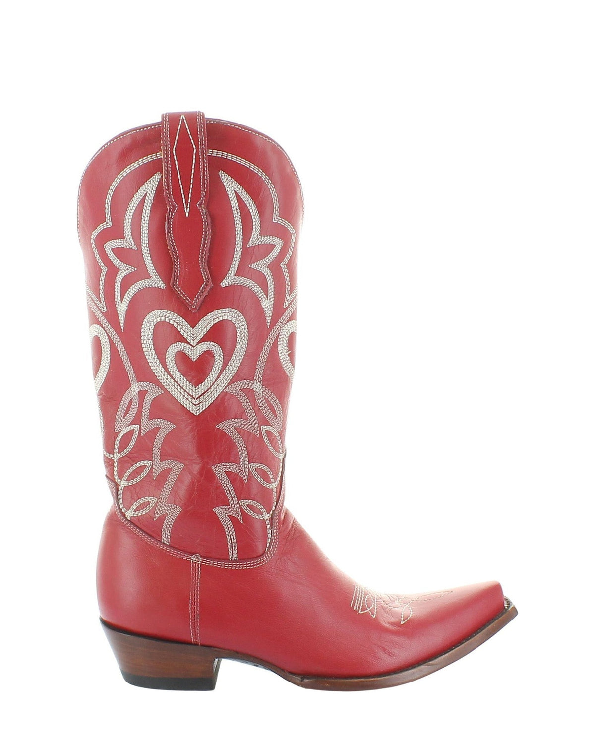 Old Gringo Heart To Heart Red women's 13" cowboy boot, side view