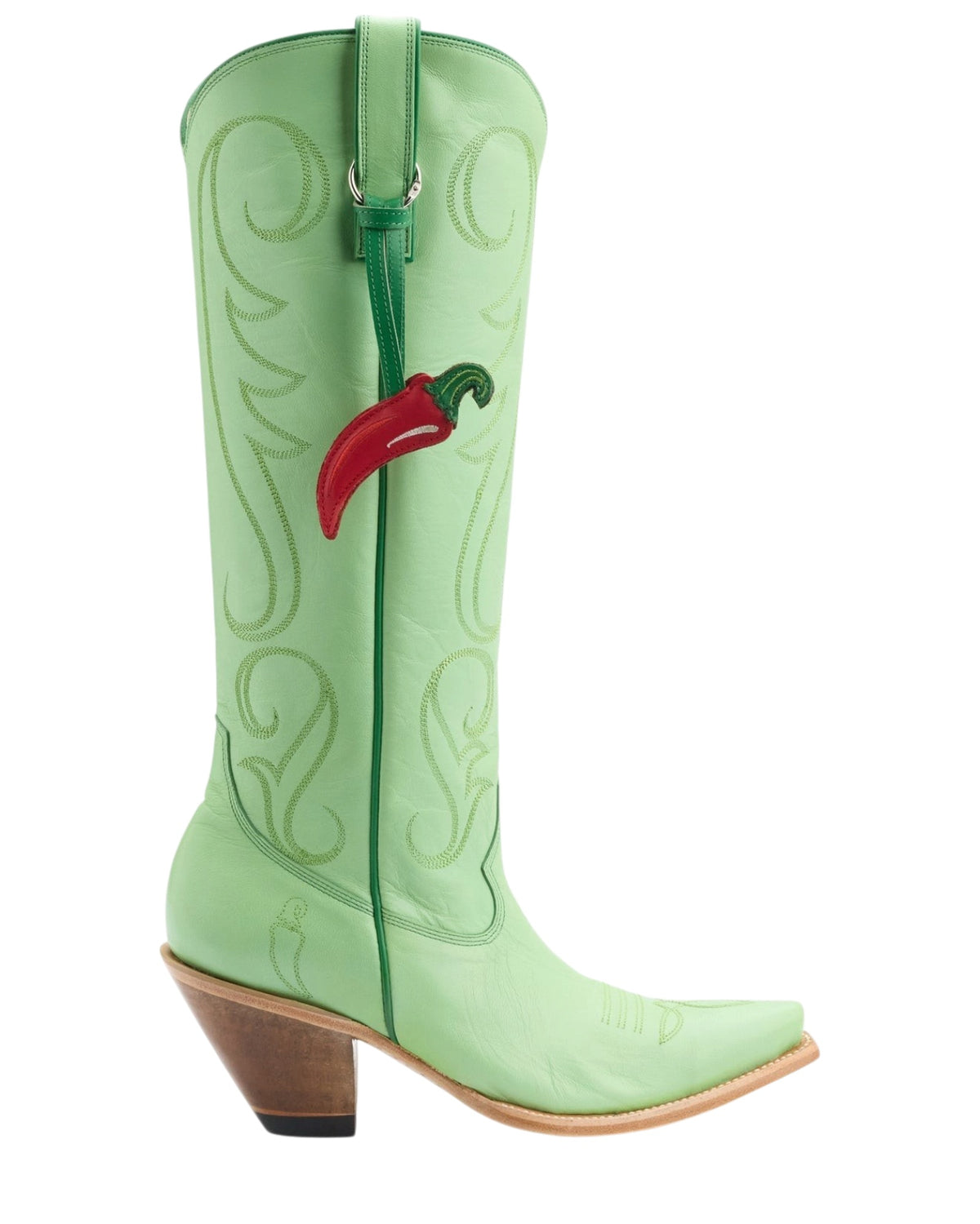 Old Gringo Chili Tall Soft Mint women's 17" cowboy boot, side view