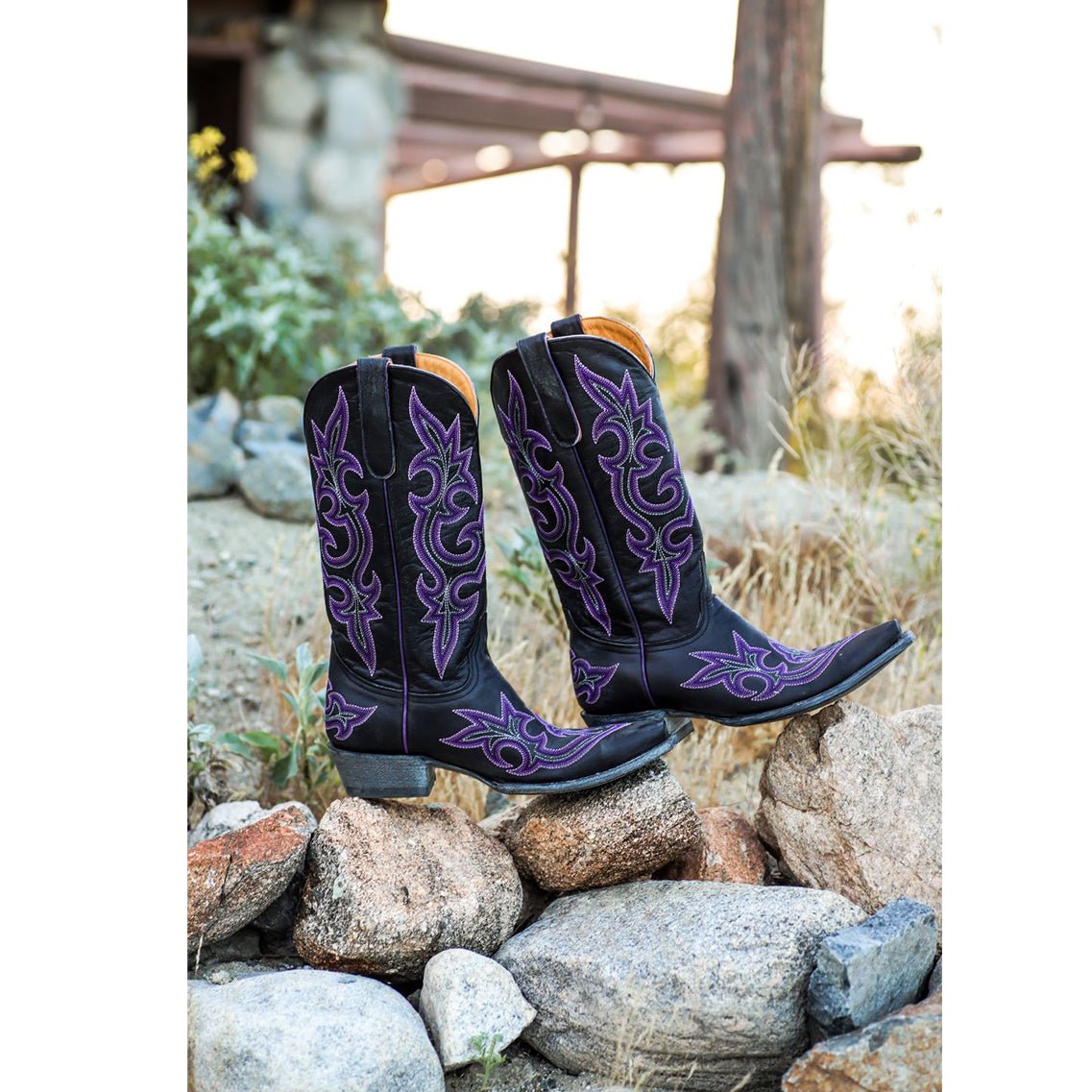 Black and purple store cowgirl boots