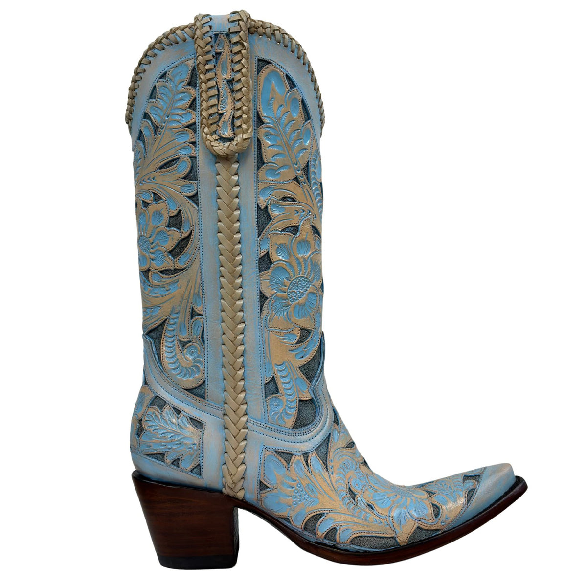 Women's Tall Ruched Western Chunky Heel Pull On Cowboy Cowgirl Dress Boots