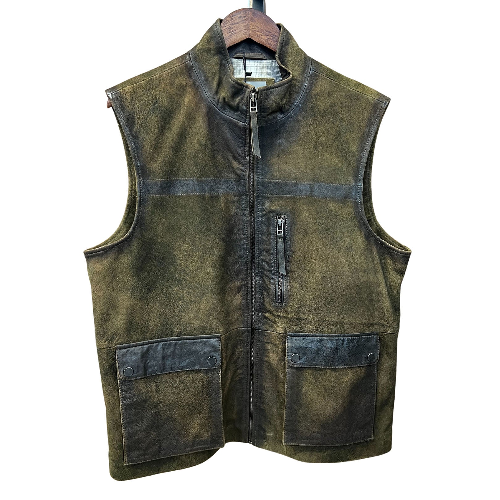 MEN'S OLIVE VEST - MEN'S