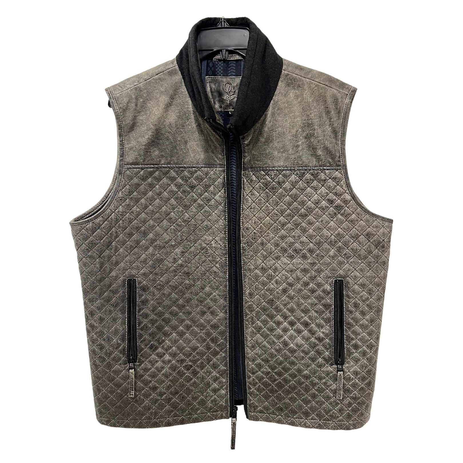 MEN'S QUILTED VEST GREY - MEN'S