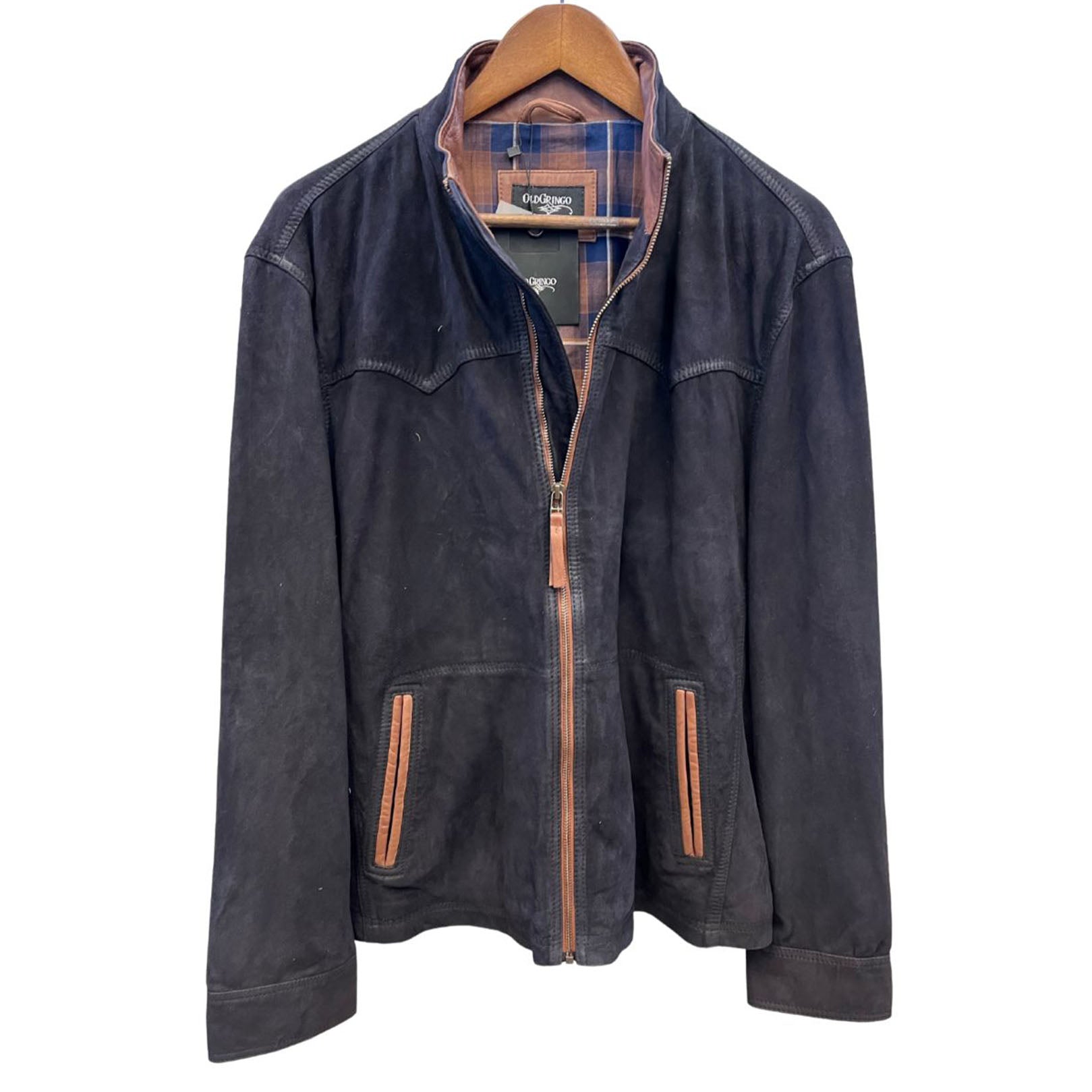 MIDNIGHT JACKET BLUE SUEDE - MEN'S