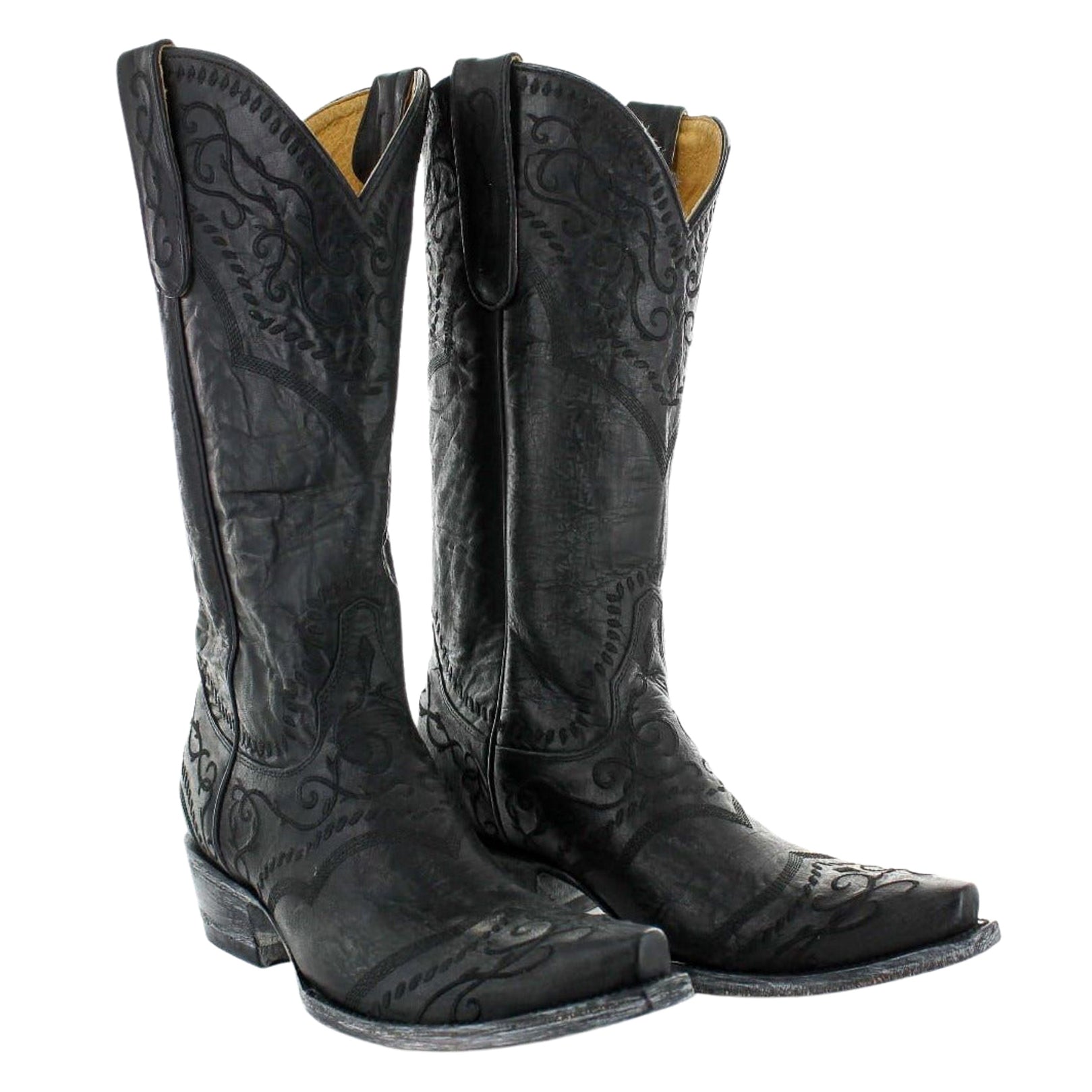 The Old Gringo のウェスタンブーツ 黒 Women's Western Style Stitched Embroidered Boots | Sintra by